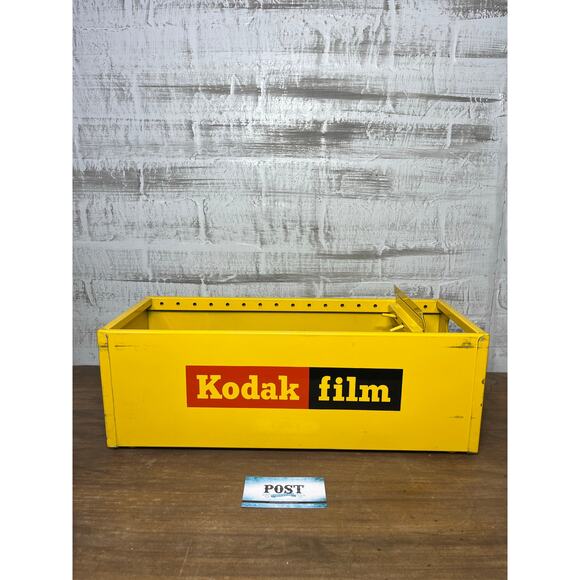 Vintage Yellow Kodak Metal Countertop Photo Pickup Bin - Picture 1 of 6